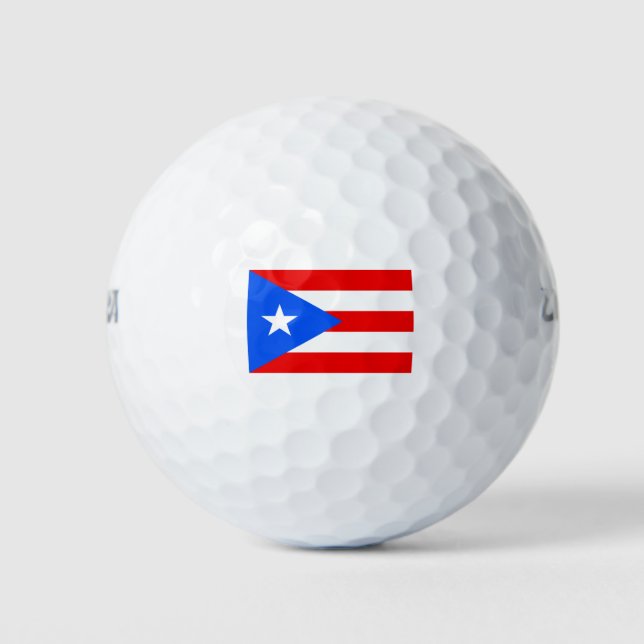 Pelotas De Golf Bandera de Puerto Rico (Anverso)