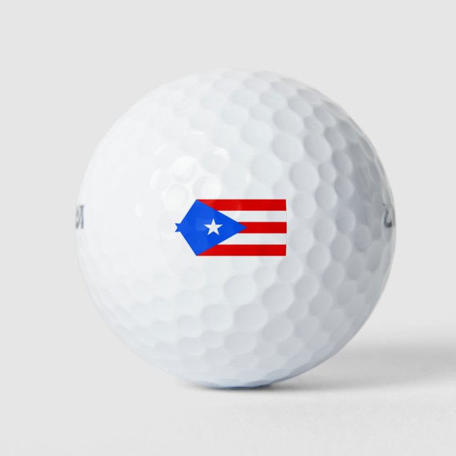 Pelotas De Golf Bandera de Puerto Rico (Anverso)