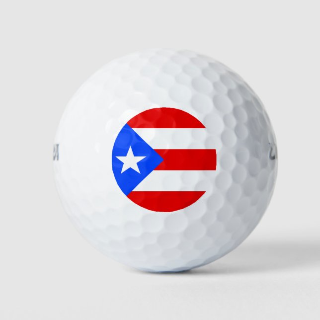 Pelotas De Golf Bandera de Puerto Rico (Anverso)