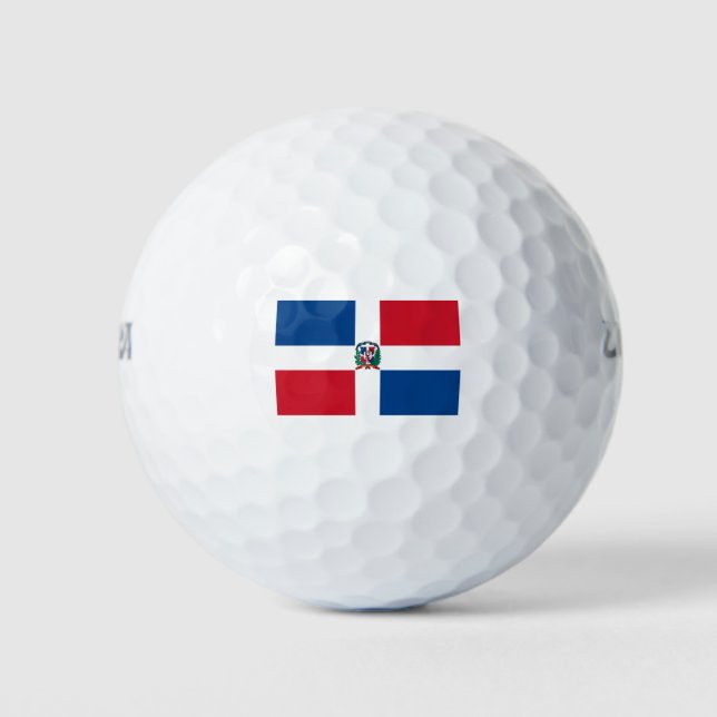 Pelotas De Golf Bandera de República Dominicana (Anverso)