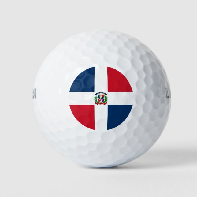 Pelotas De Golf Bandera de República Dominicana (Anverso)
