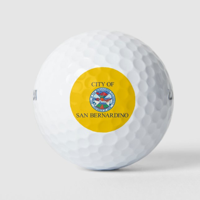 Pelotas De Golf Bandera de San Bernardino (California) (Anverso)
