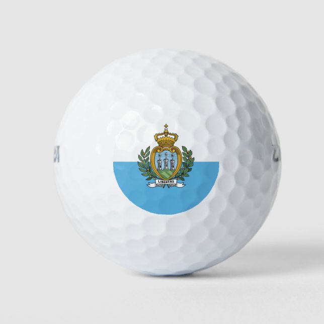 Pelotas De Golf Bandera de San Marino (Anverso)