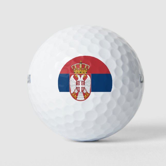 Pelotas De Golf Bandera de Serbia (Anverso)