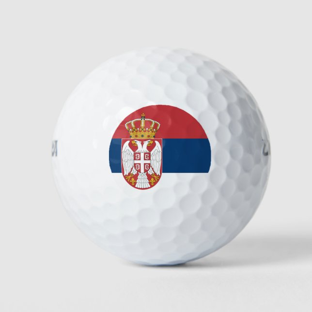 Pelotas De Golf Bandera de Serbia (Anverso)