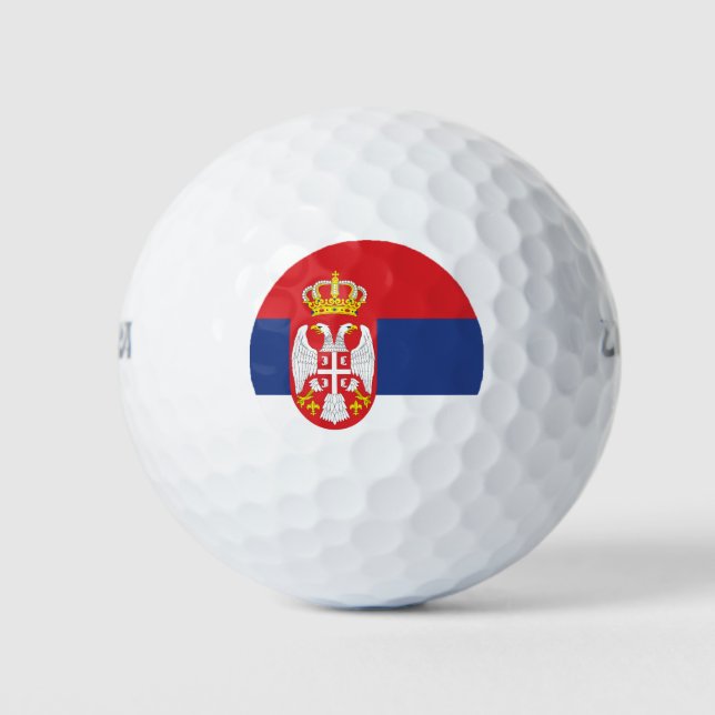 Pelotas De Golf Bandera de Serbia (Anverso)