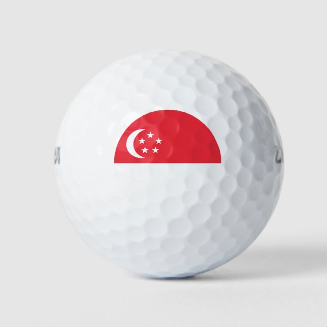Pelotas De Golf Bandera de Singapur (Anverso)