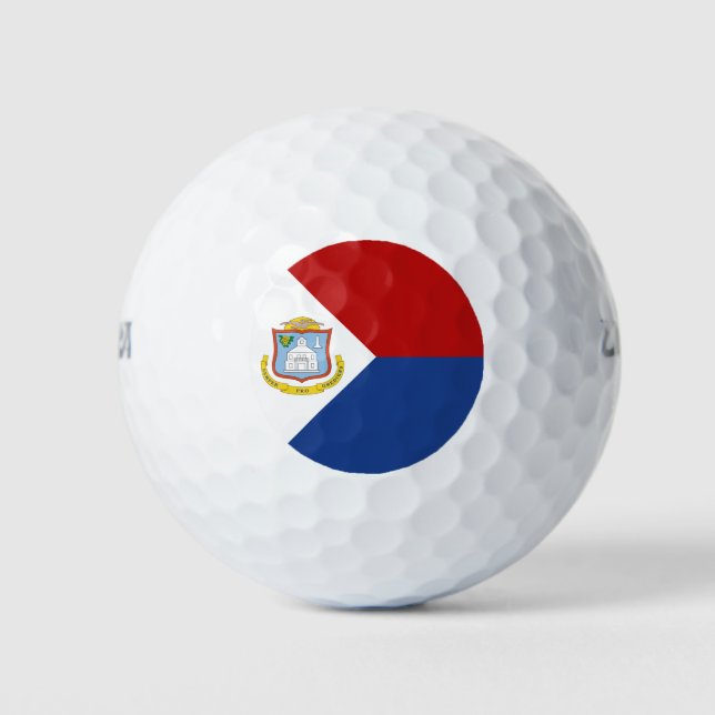 Pelotas De Golf Bandera de Sint Maarten (Anverso)