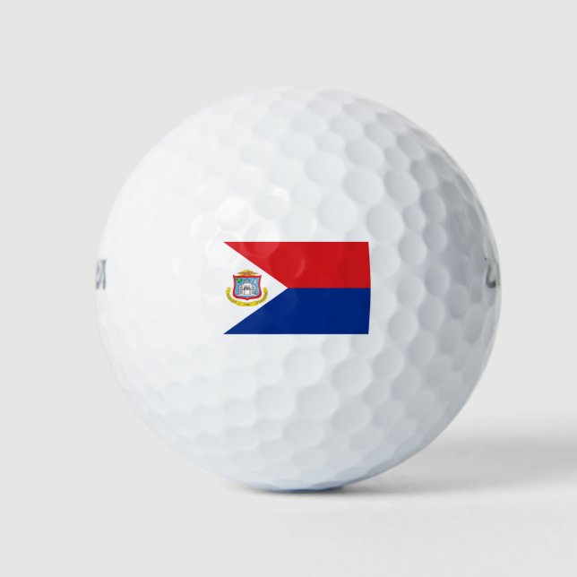 Pelotas De Golf Bandera de Sint Maarten (Anverso)