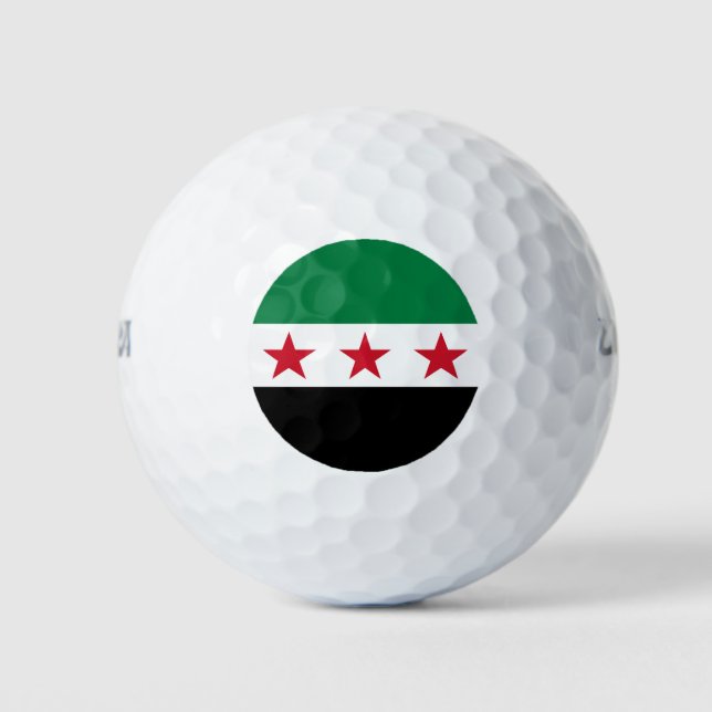 Pelotas De Golf Bandera de Siria (Anverso)