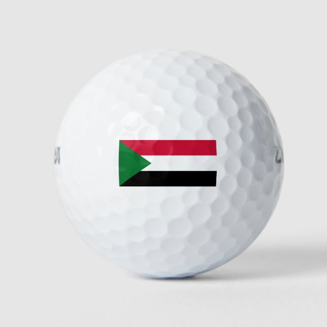 Pelotas De Golf Bandera de Sudán (Anverso)