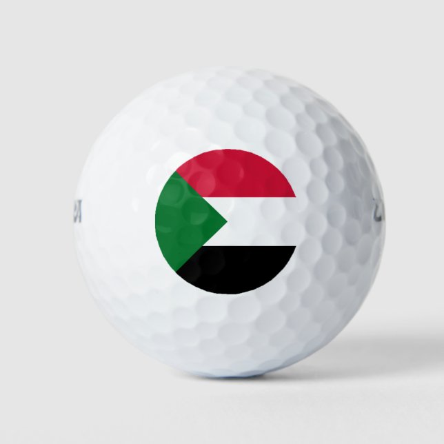 Pelotas De Golf Bandera de Sudán (Anverso)