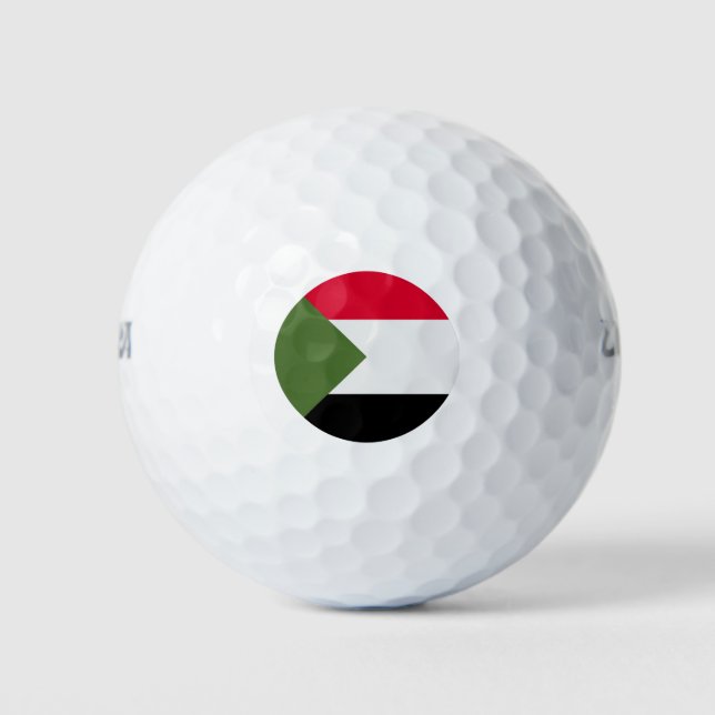 Pelotas De Golf Bandera de Sudán (Anverso)