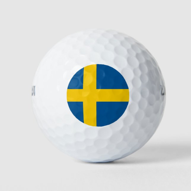 Pelotas De Golf Bandera de Suecia (Anverso)