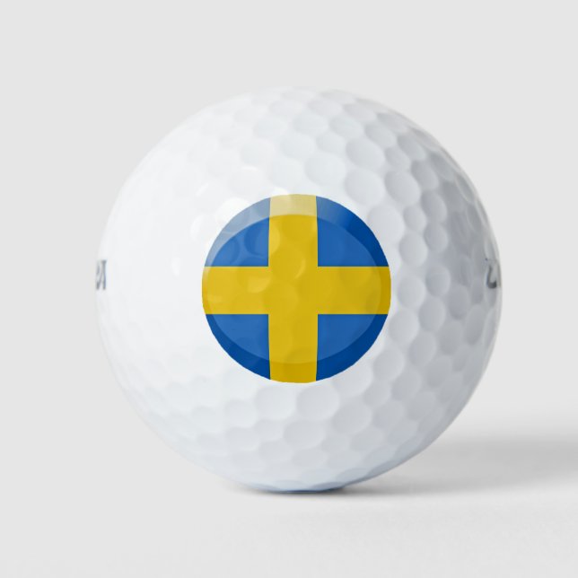 Pelotas De Golf Bandera de Suecia (Anverso)