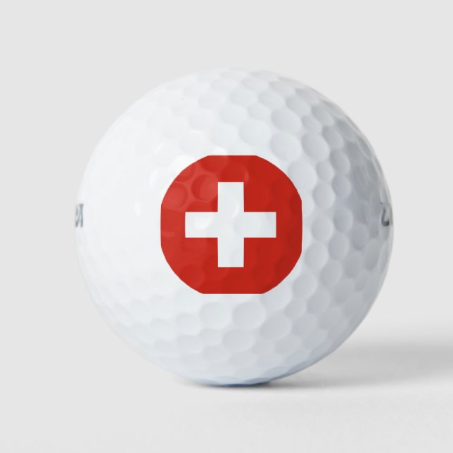 Pelotas De Golf Bandera de Suiza (Anverso)