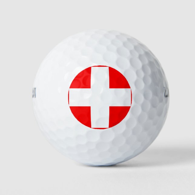 Pelotas De Golf bandera de suiza (Anverso)