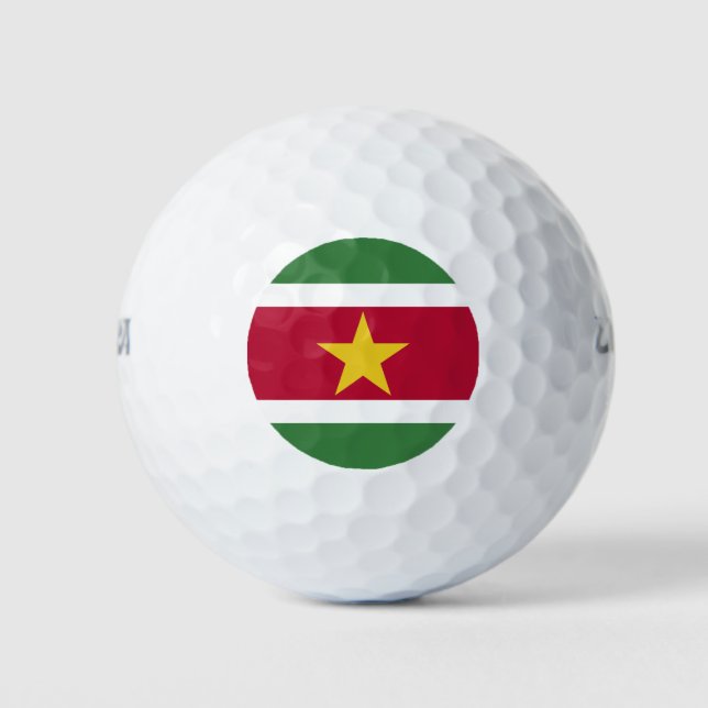 Pelotas De Golf Bandera de Surinam (Anverso)
