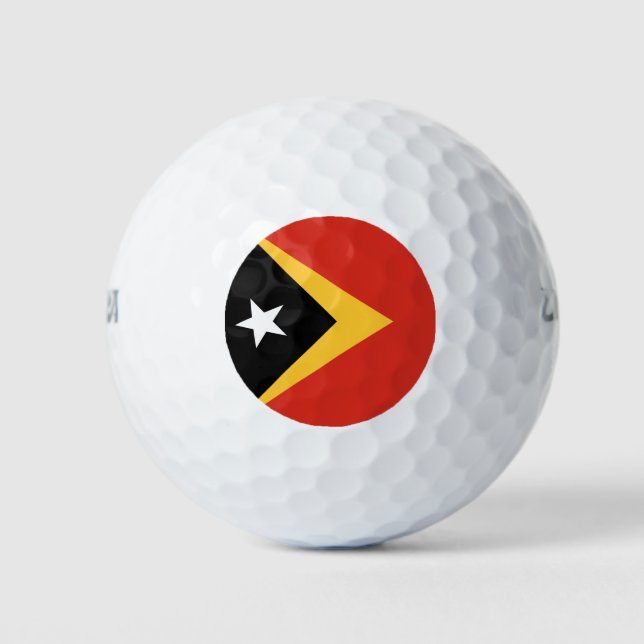 Pelotas De Golf Bandera de Timor Oriental (Anverso)