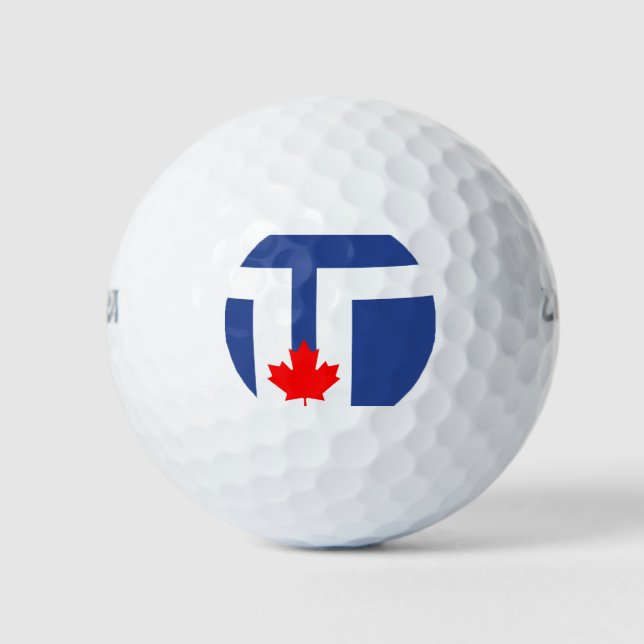 Pelotas De Golf Bandera de Toronto, Ontario (Anverso)