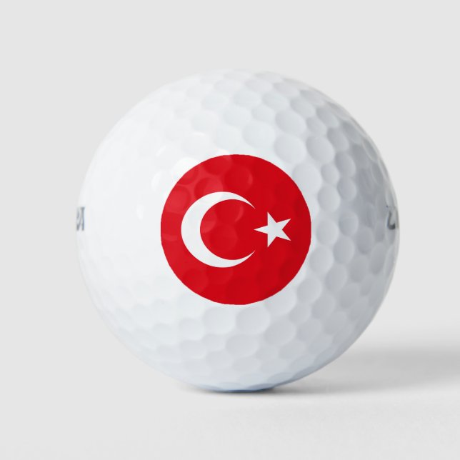 Pelotas De Golf Bandera de Turquía (Anverso)