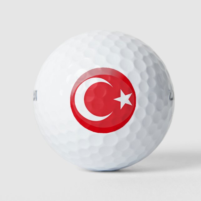 Pelotas De Golf Bandera de Turquía (Anverso)