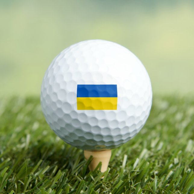 Pelotas De Golf Bandera de Ucrania azul y amarillo (Camiseta in situ)