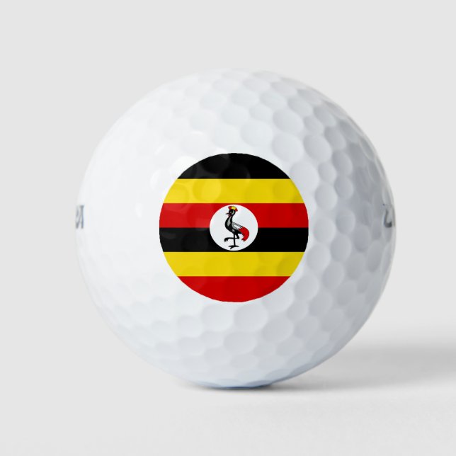 Pelotas De Golf Bandera de Uganda (Anverso)