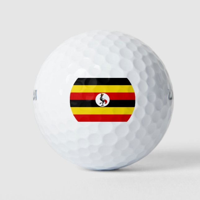 Pelotas De Golf Bandera de Uganda (Uganda) (Anverso)
