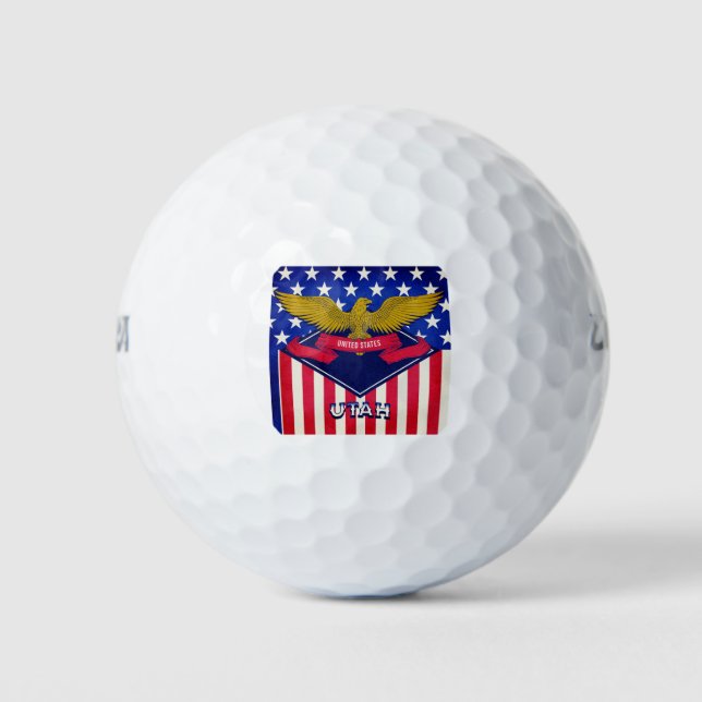 Pelotas De Golf Bandera de Utah EE. UU. (Anverso)