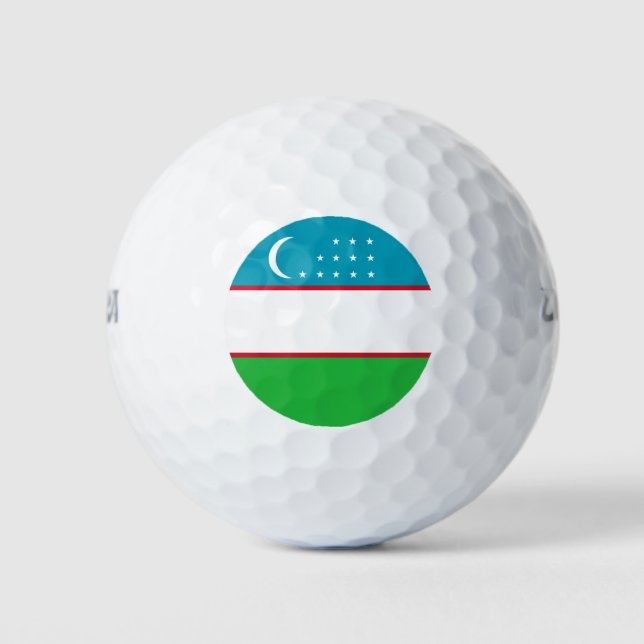 Pelotas De Golf Bandera de Uzbekistán (Anverso)