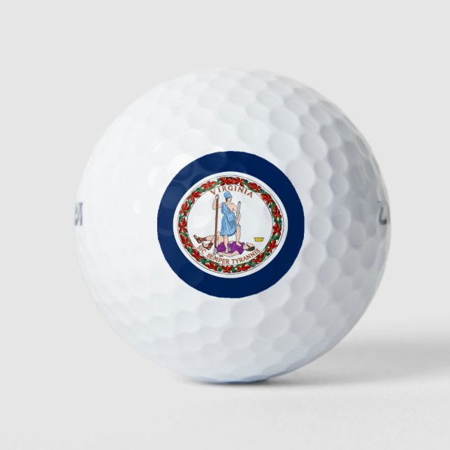 Pelotas De Golf Bandera de Virginia (Anverso)