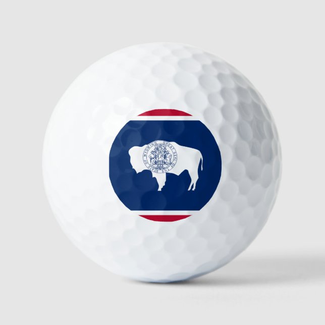 Pelotas De Golf Bandera de Wyoming (Anverso)