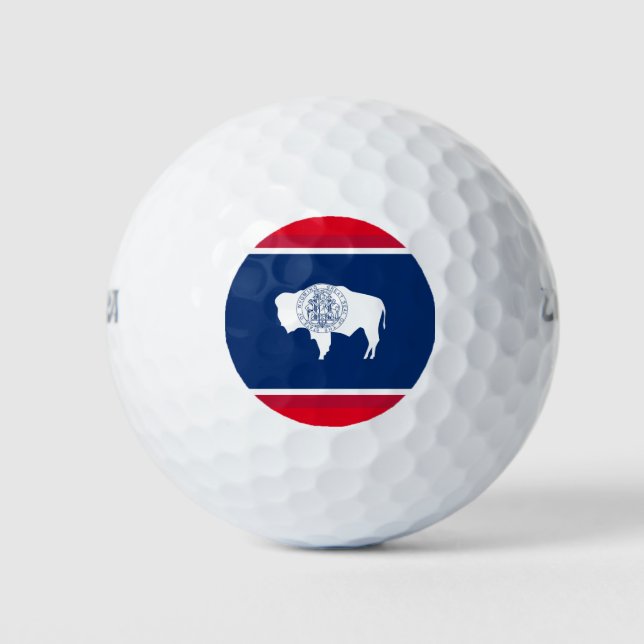 PELOTAS DE GOLF BANDERA DE WYOMING (Anverso)