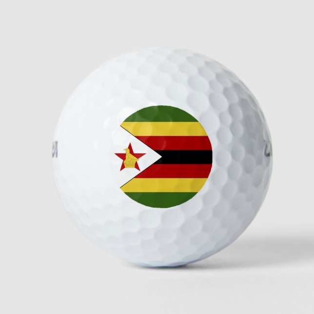 Pelotas De Golf Bandera de Zimbabue (Anverso)
