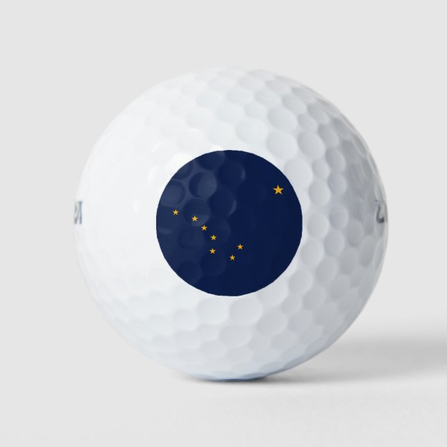Pelotas De Golf Bandera del estado de Alaska (Anverso)