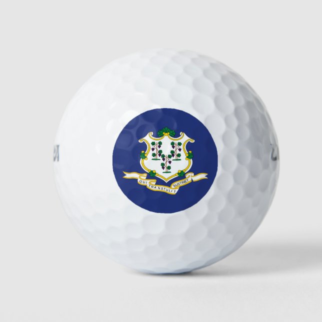 Pelotas De Golf Bandera del estado de Connecticut (Anverso)