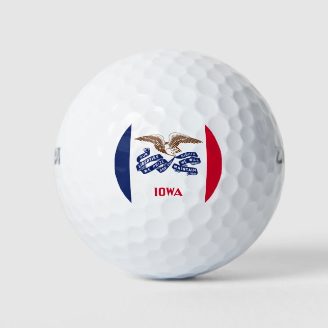 Pelotas De Golf Bandera del Estado de Iowa (Anverso)