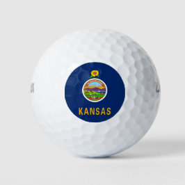 Pelotas De Golf Bandera del estado de Kansas