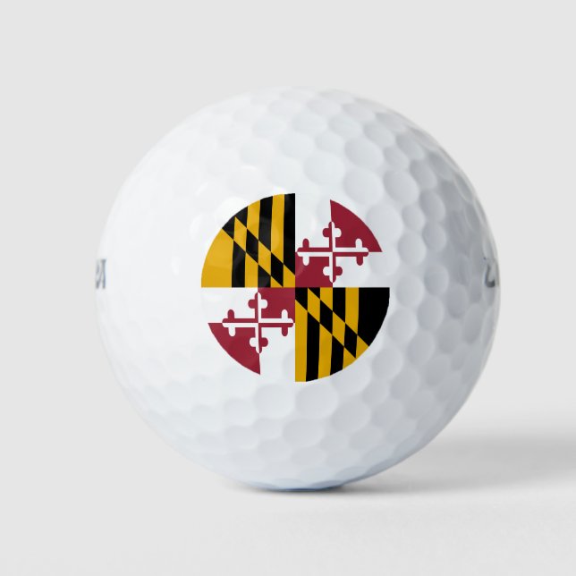 Pelotas De Golf Bandera del Estado de Maryland (Anverso)
