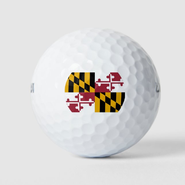Pelotas De Golf Bandera del Estado de Maryland (Anverso)