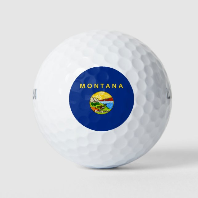 Pelotas De Golf Bandera del Estado de Montana (Anverso)