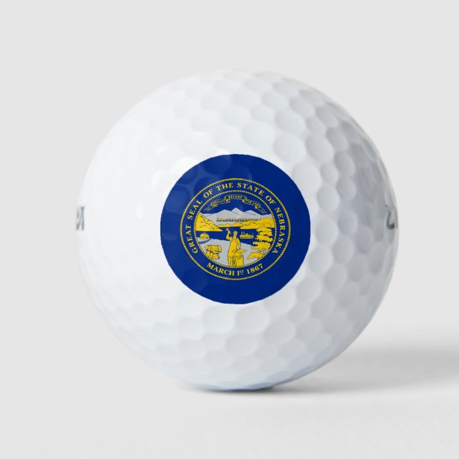 Pelotas De Golf Bandera del Estado de Nebraska (Anverso)