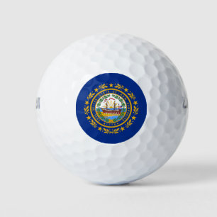 Pelotas De Golf Bandera del Estado de New Hampshire