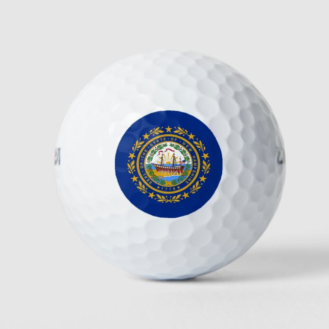 Pelotas De Golf Bandera del Estado de New Hampshire (Anverso)