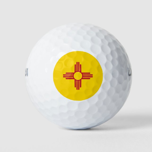 Pelotas De Golf Bandera del estado de Nuevo México (Anverso)