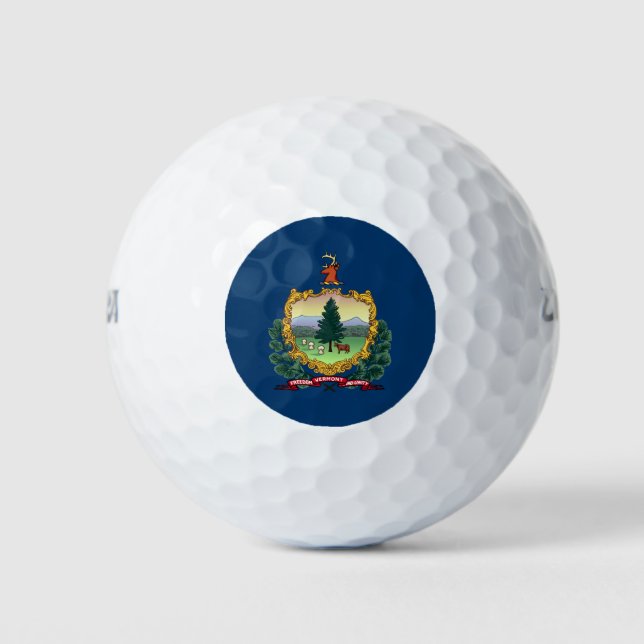 Pelotas De Golf Bandera del Estado de Vermont (Anverso)