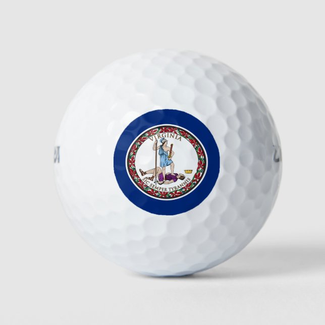 Pelotas De Golf Bandera del Estado de Virginia (Anverso)