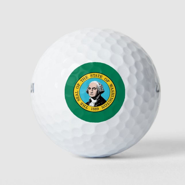 Pelotas De Golf Bandera del Estado de Washington (Anverso)
