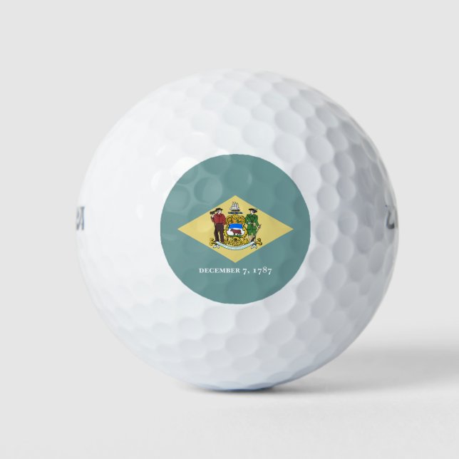 Pelotas De Golf Bandera del estado Delaware (Anverso)